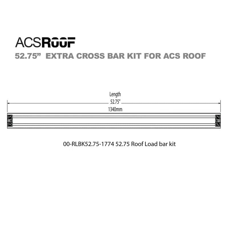 leitner-acs-roof-platform-rack-extra-load-bar-kit-52.75in-dimension-on-white-background