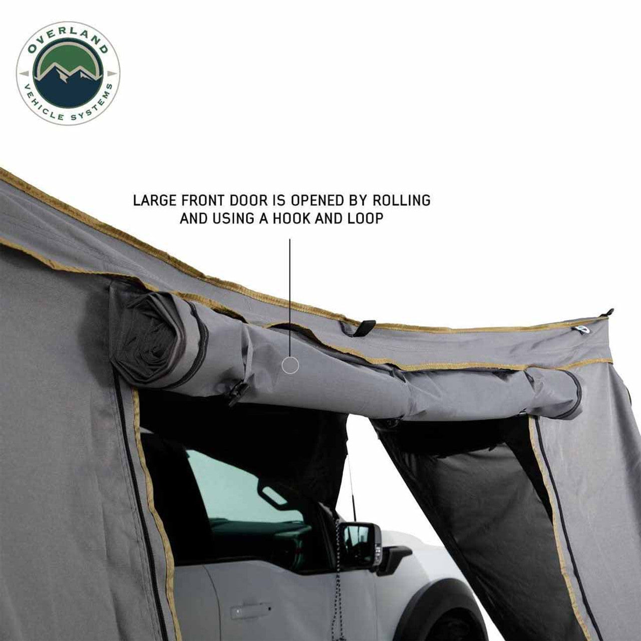 OVS HD Nomadic 270 Degree Awning Wall 1 with Door & Window - Passenger Side