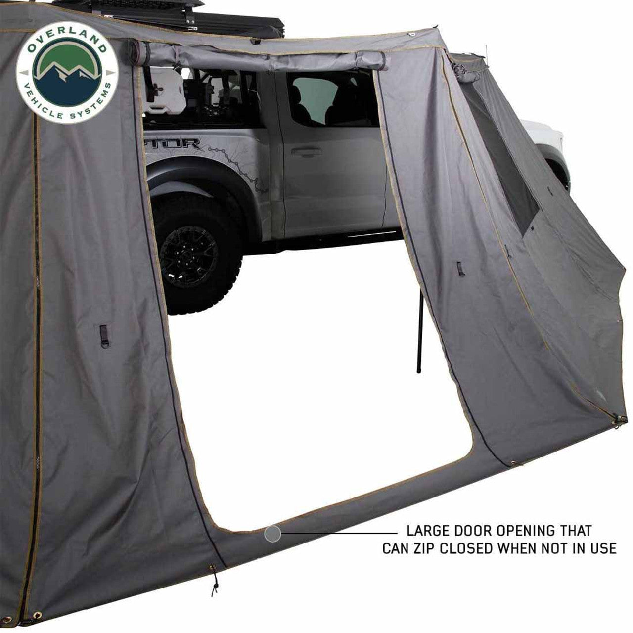 OVS HD Nomadic 270 Degree Awning Wall 1 with Door & Window - Passenger Side