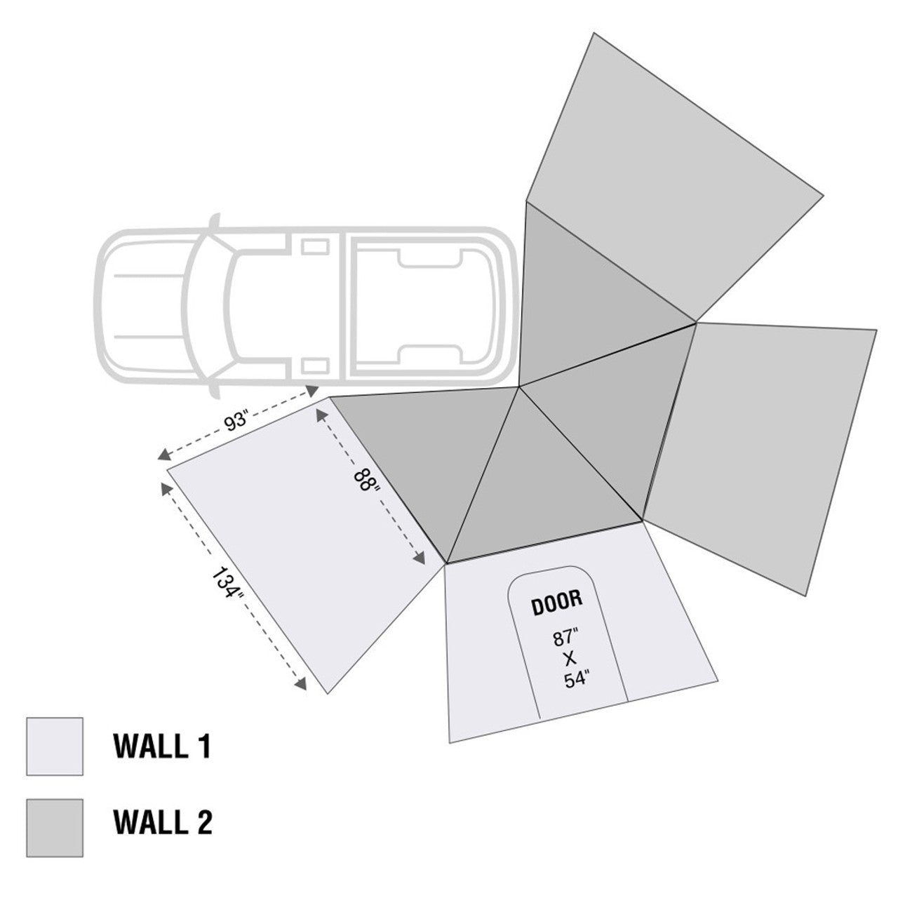 OVS HD Nomadic 270 LT Awning Wall 2 - Driver Side