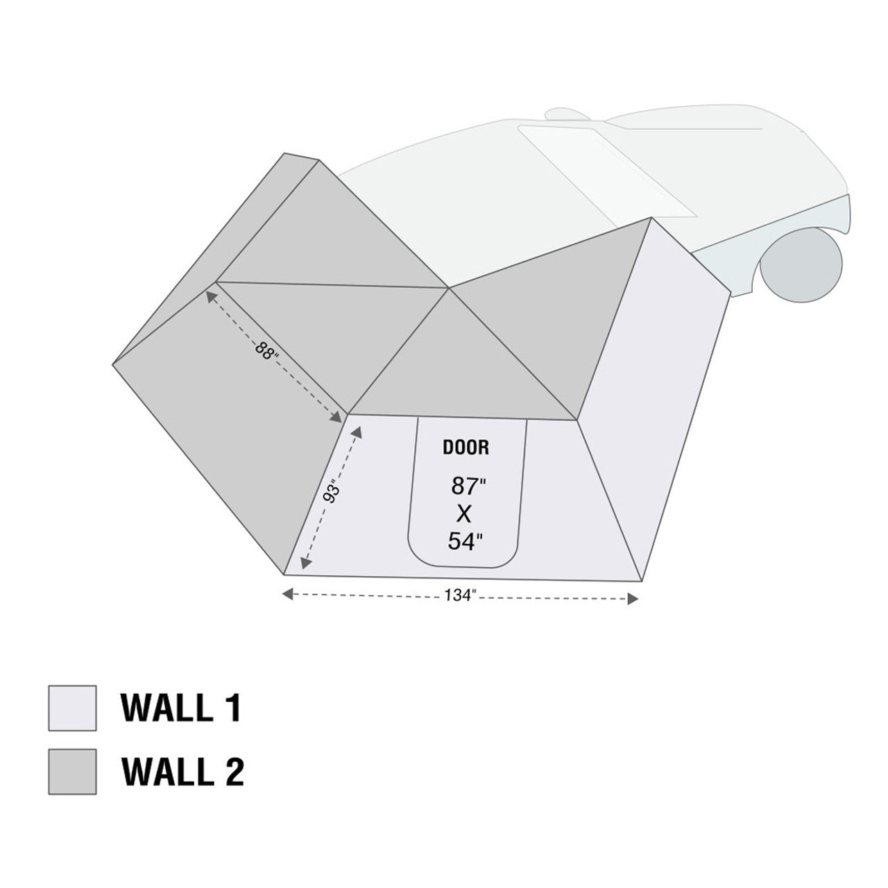 OVS HD Nomadic 270 LT Awning Wall 1 - Passenger Side