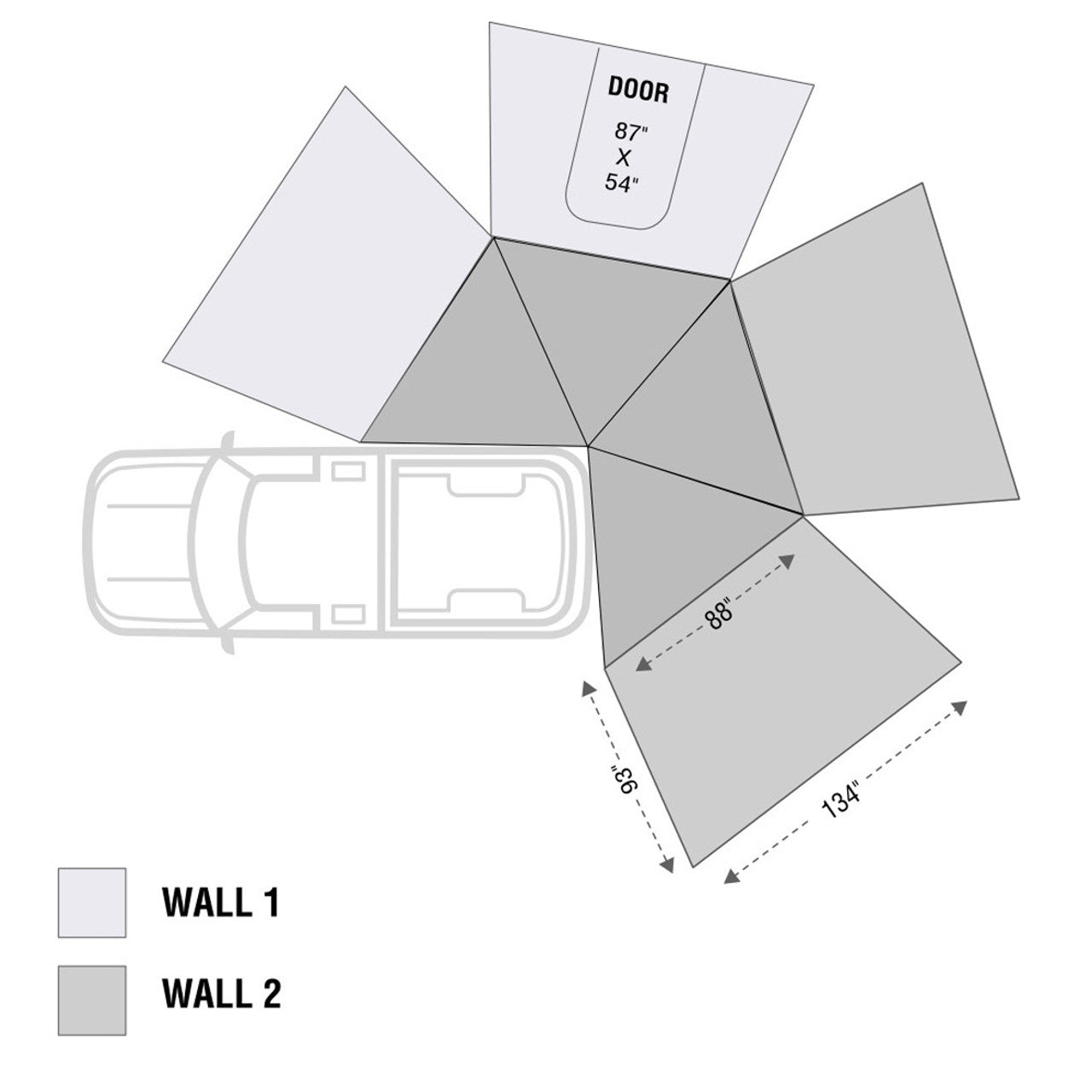 OVS HD Nomadic 270 LT Awning Wall 1 - Passenger Side
