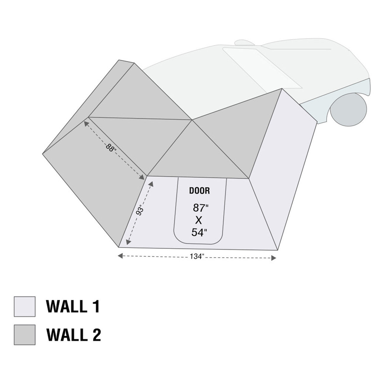OVS HD Nomadic 270 LT Awning Wall 2 - Passenger Side