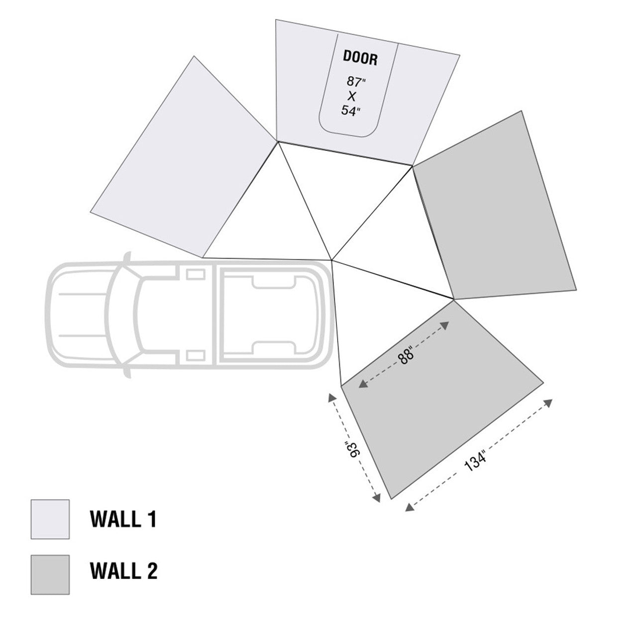 OVS HD Nomadic 270 LT Awning Wall 2 - Passenger Side