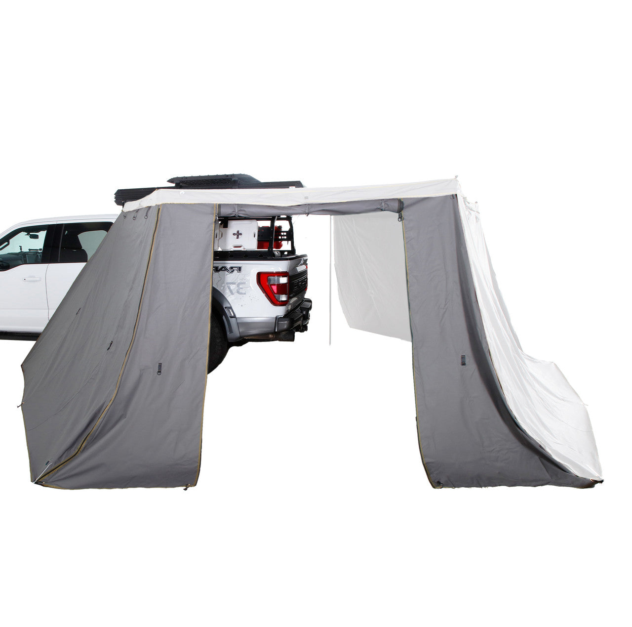 OVS HD Nomadic 270 LT - Awning Wall 1, Driver Side, Grey Body, Green Trim W/Storage Bag