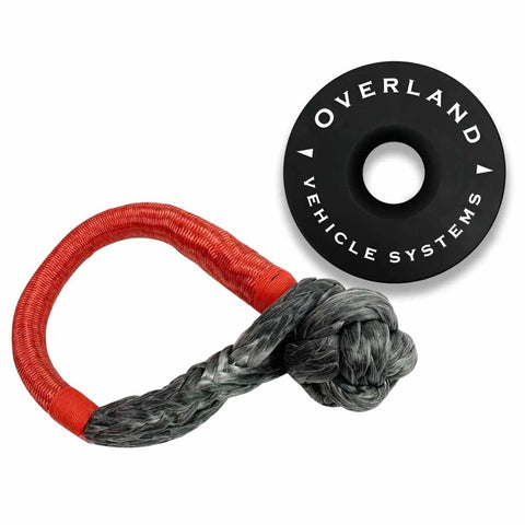 Combo Kit - Soft Shackle 5/8" 44,500 lb. and Recovery Ring 6.25" 45,000 lb. Black