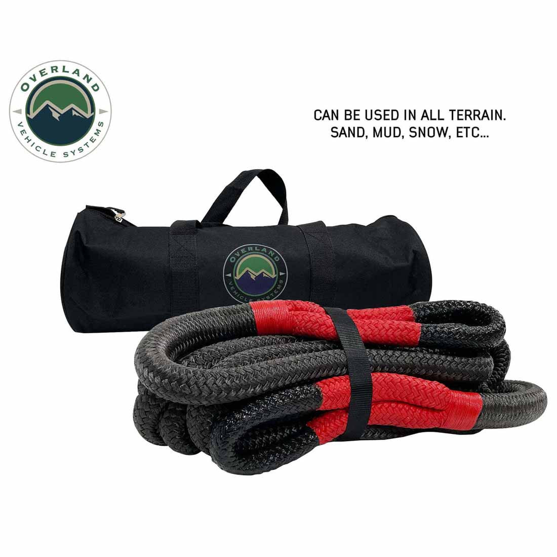 Brute Kinetic Recovery Strap 1" x 30' With Storage Bag - 30% stretch