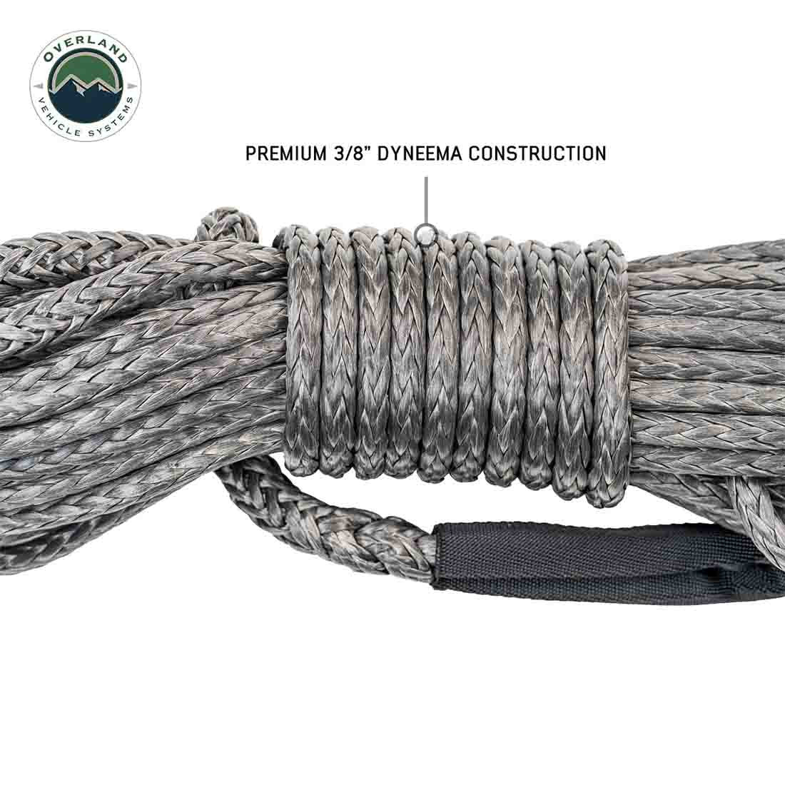 3/8" Brute Recovery Winch Line Extension 50' - 20,000 LB. - Gray