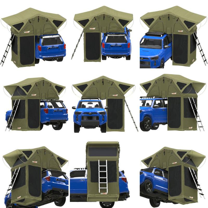 23zero-breezeway-and-weekender-roof-top-tent-annex-open-different-veiws-on-white-background