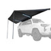 23zero-peregrine-pro-180-awning-open-front-corner-view-on-toyota-4runner-with-led-lights-on-white-background