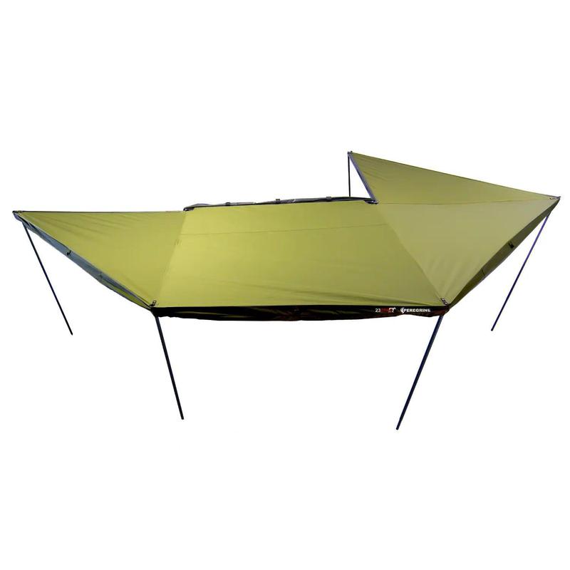23zero-peregrine-pro-5-arm-270-awning-right-side-open-drone-view-with-awning-poles-on-white-background