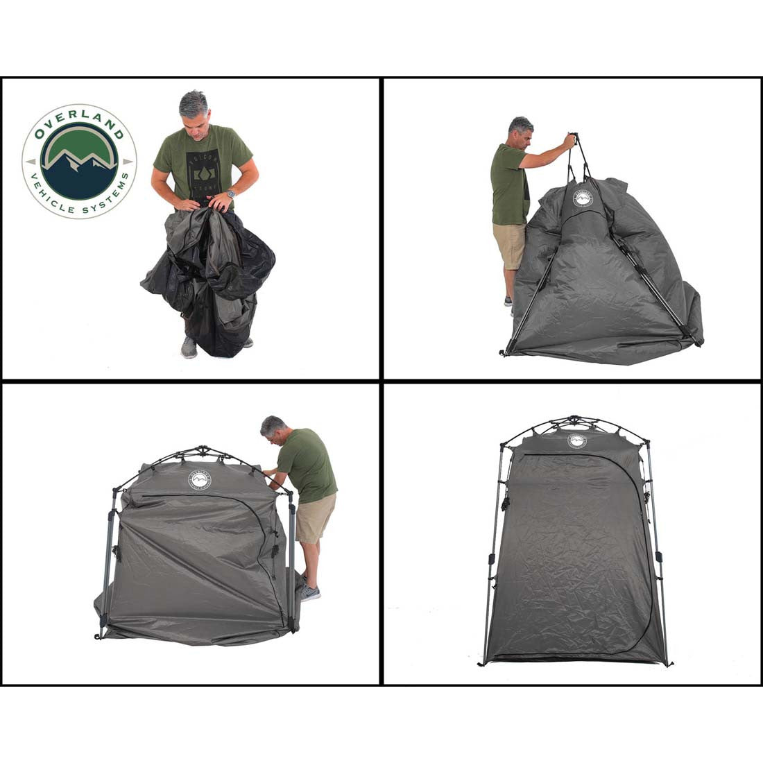 Portable Privacy Room with Shower, Retractable Floor and Amenity Pouches and More – Quick Set Up