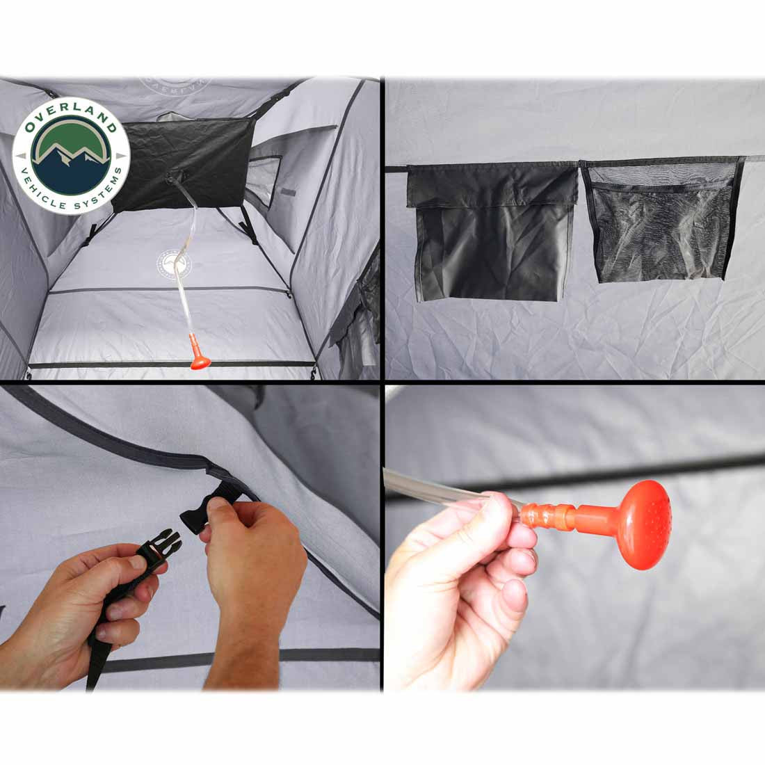 Portable Privacy Room with Shower, Retractable Floor and Amenity Pouches and More – Quick Set Up