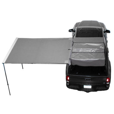HD Nomadic 90 Degree Awning - Grey Body, Green Trim & Black Travel Cover
