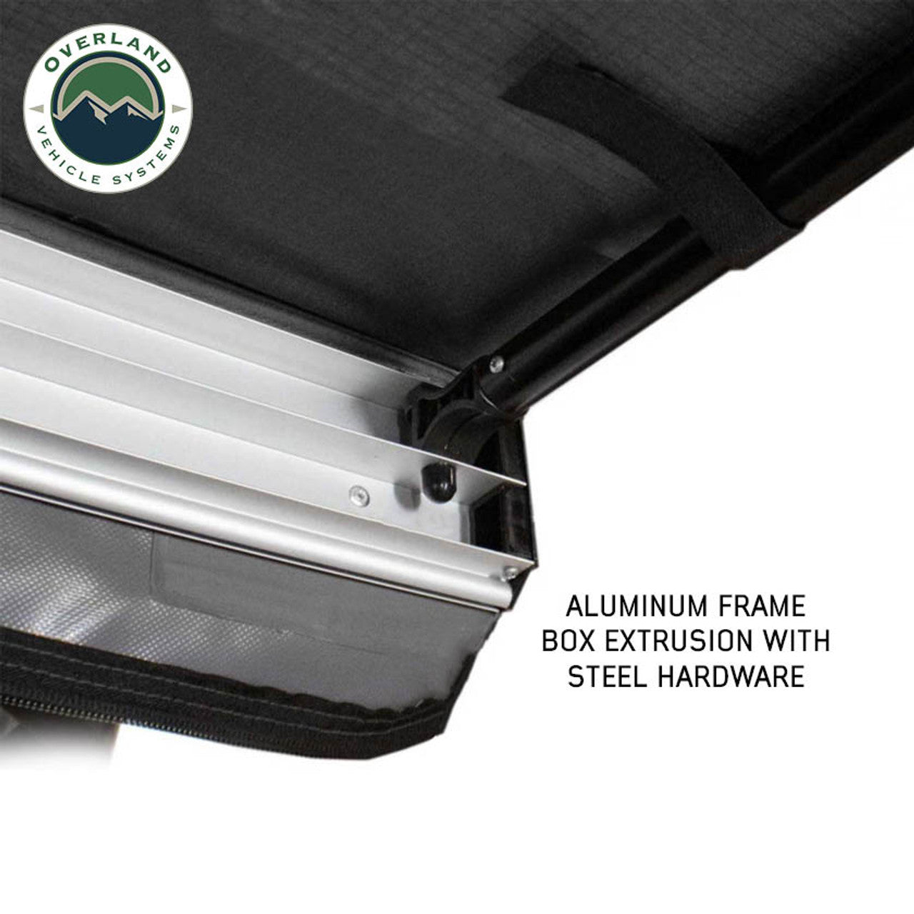 HD Nomadic 90 Degree Awning - Grey Body, Green Trim & Black Travel Cover