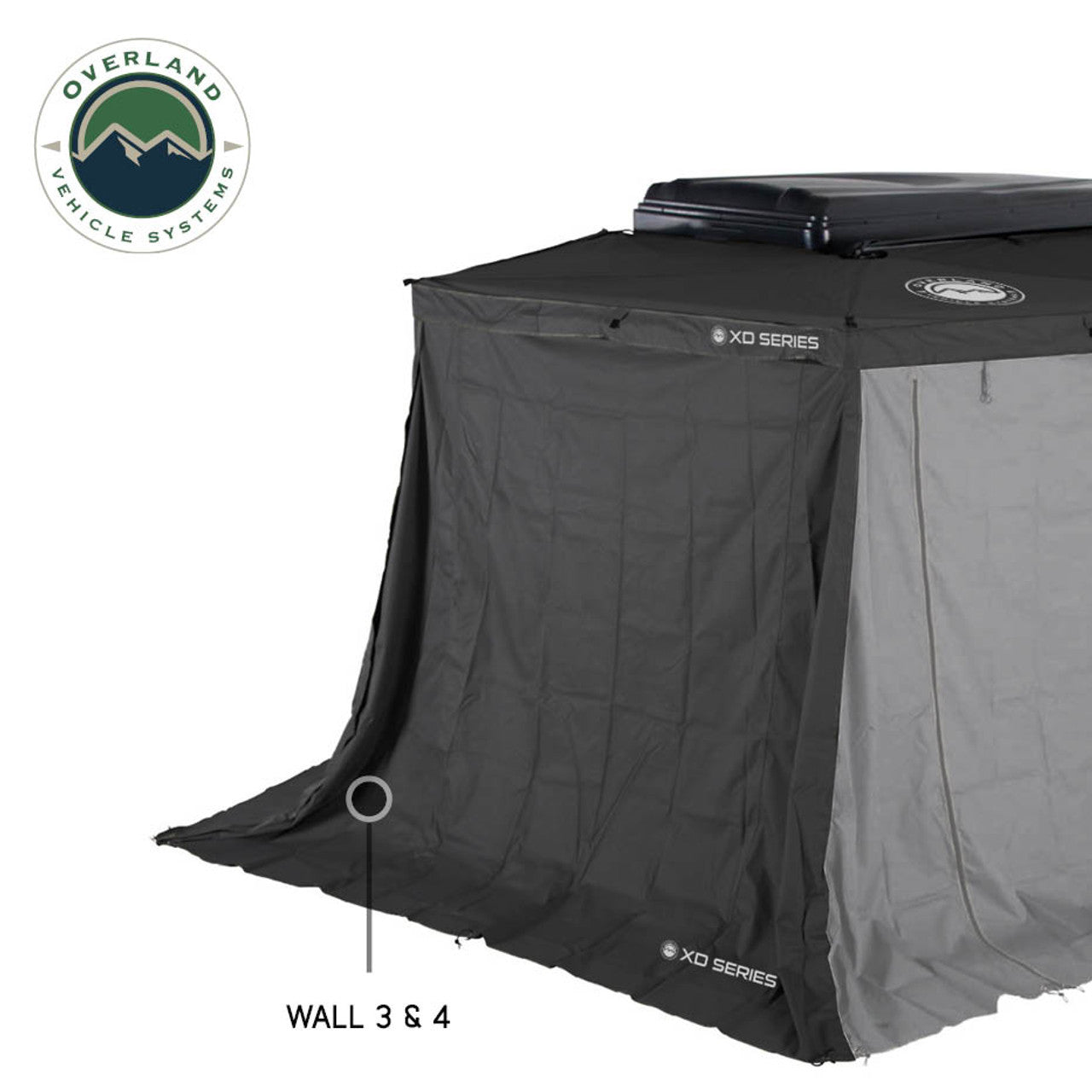 XD Nomadic 270 LTE Awning Walls - Black Fabric and Trim