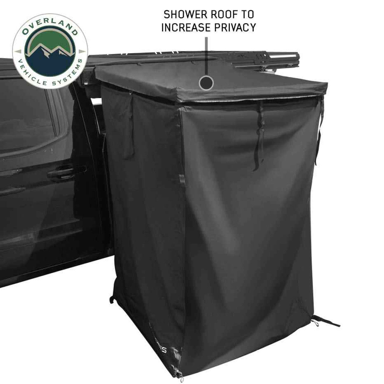 XD Nomadic 90 Degree Pivot Shower Awning - Quick Deploying w/Light Strip & Black Out