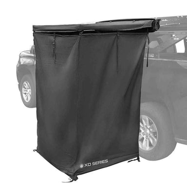 XD Nomadic 90 Degree Pivot Shower Awning - Quick Deploying w/Light Strip & Black Out