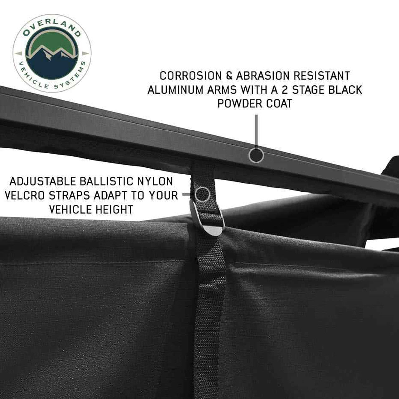 XD Nomadic 90 Degree Pivot Shower Awning - Quick Deploying w/Light Strip & Black Out