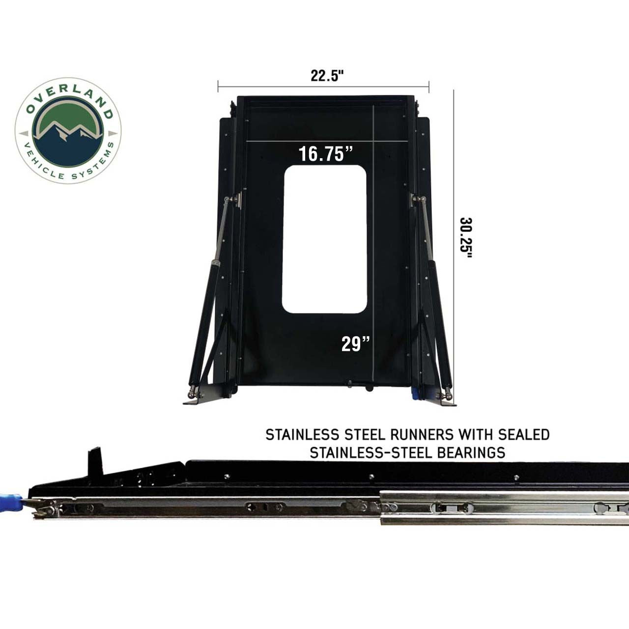 Small Refrigerator Mount with Slide & Tilt Tray