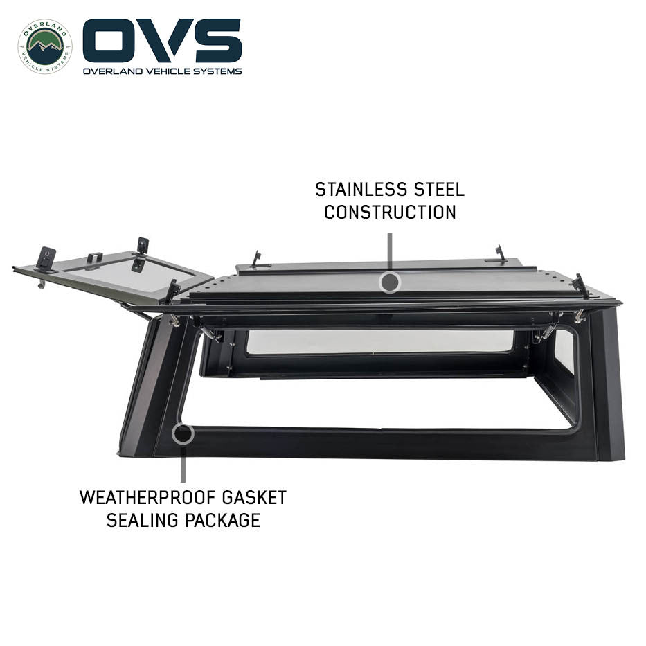 Expedition - Truck Cap W/Full Wing Doors, Front and Rear Windows & 3rd Brake Light