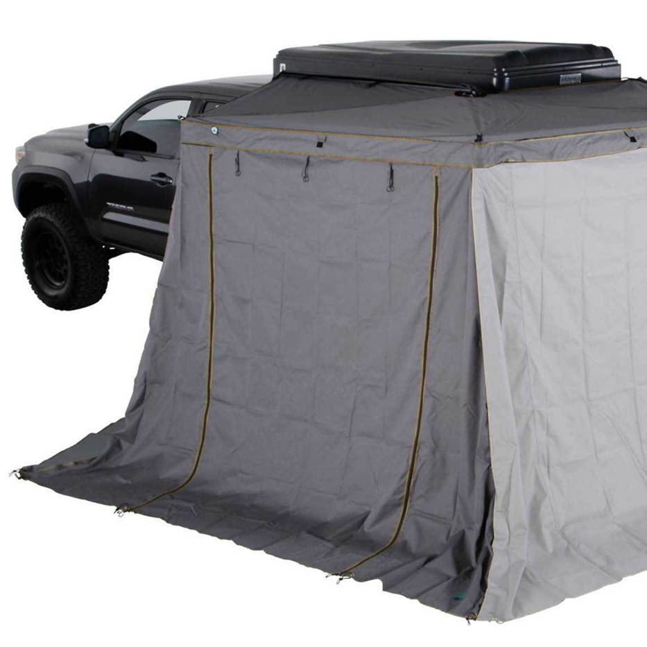 HD Nomadic 270 LTE Awning Walls - Dark Grey with Green Trim