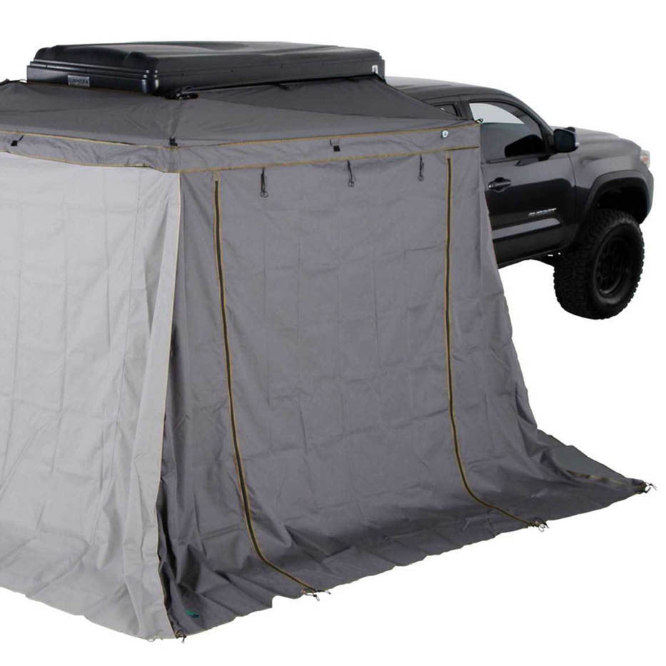 HD Nomadic 270 LTE Awning Walls - Dark Grey with Green Trim