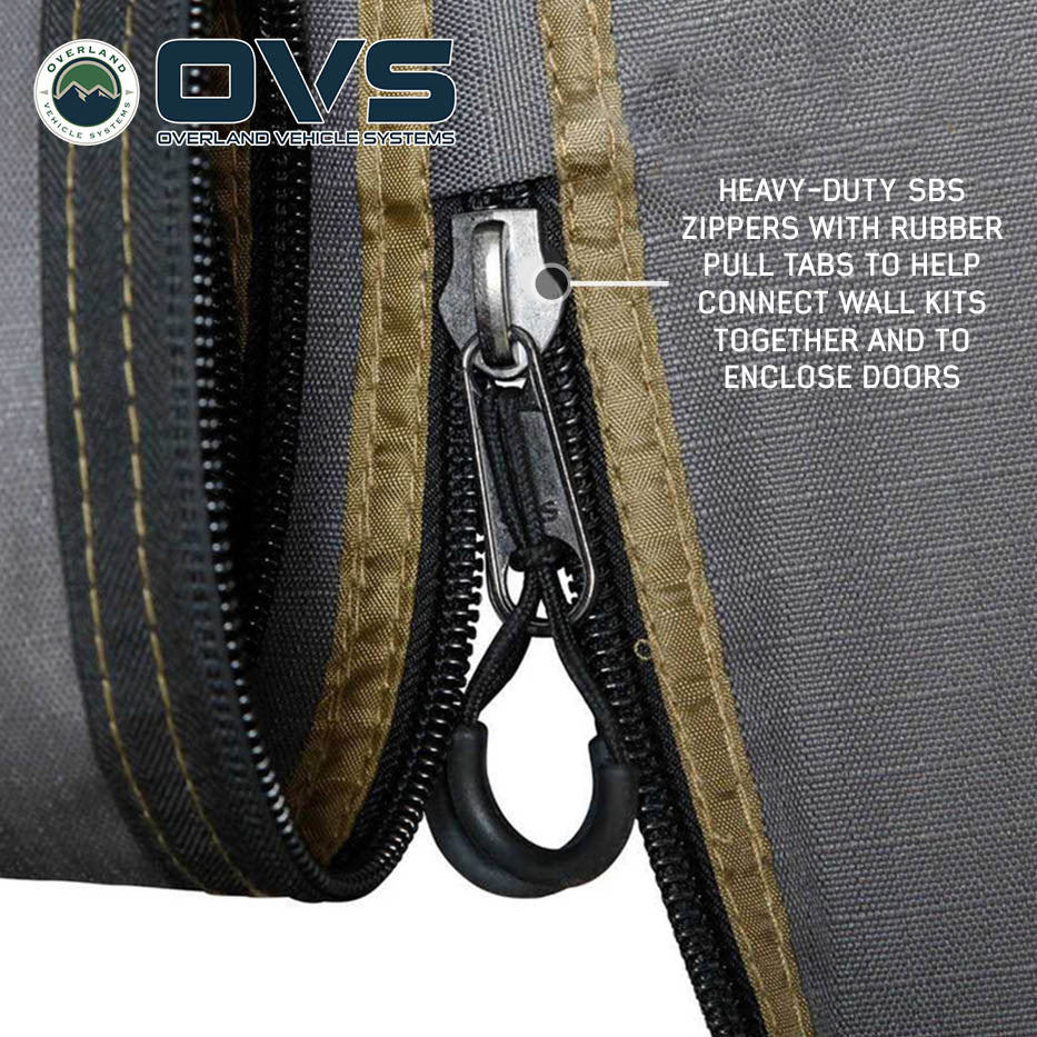 HD Nomadic 270 LTE Awning Walls - Dark Grey with Green Trim