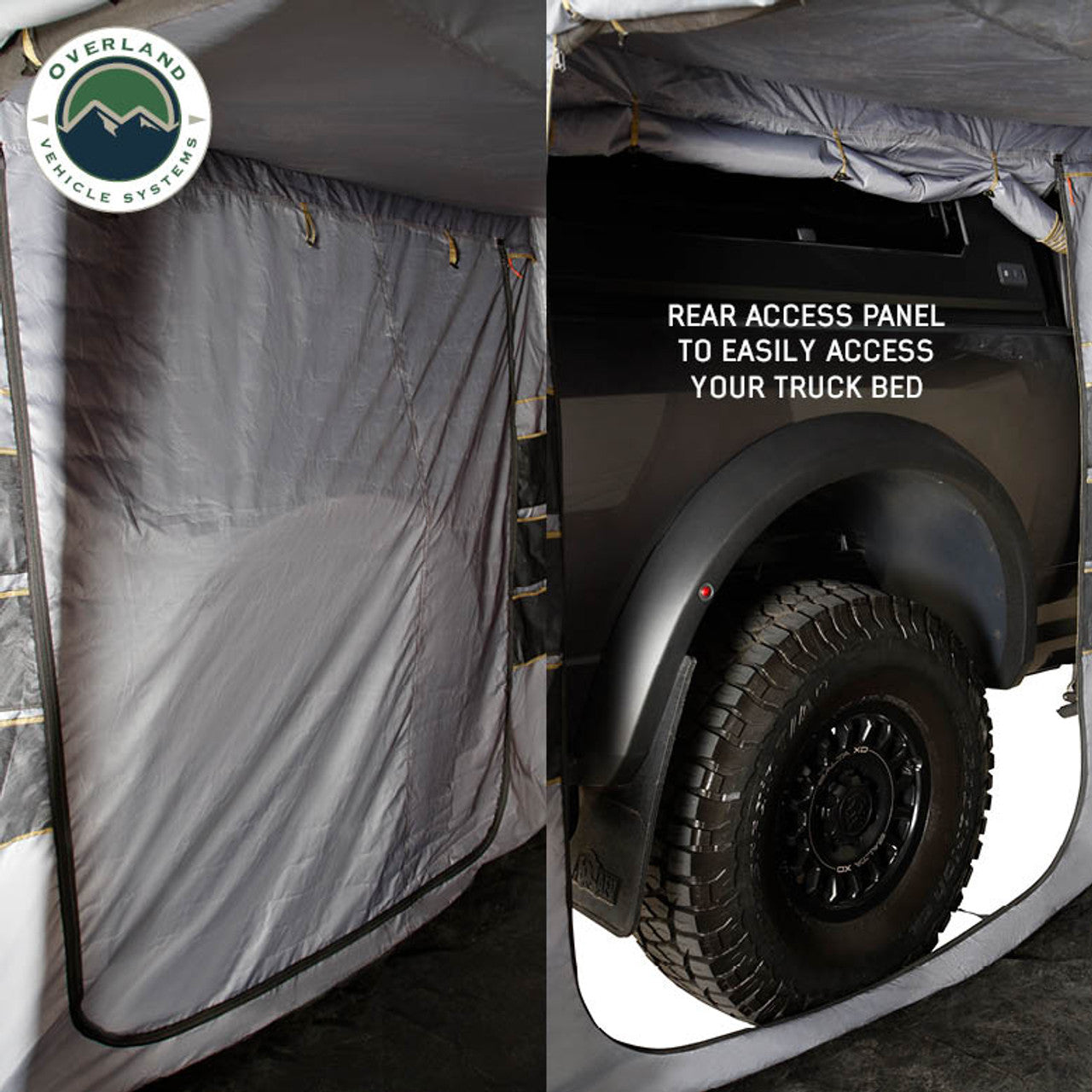 OVS HD Nomadic 270/180 Degree Awning Annex Room Enclosure - Grey Body, Green Trim