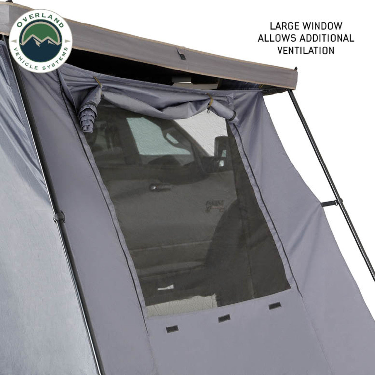 OVS HD Nomadic 270/180 Degree Awning Annex Room Enclosure - Grey Body, Green Trim