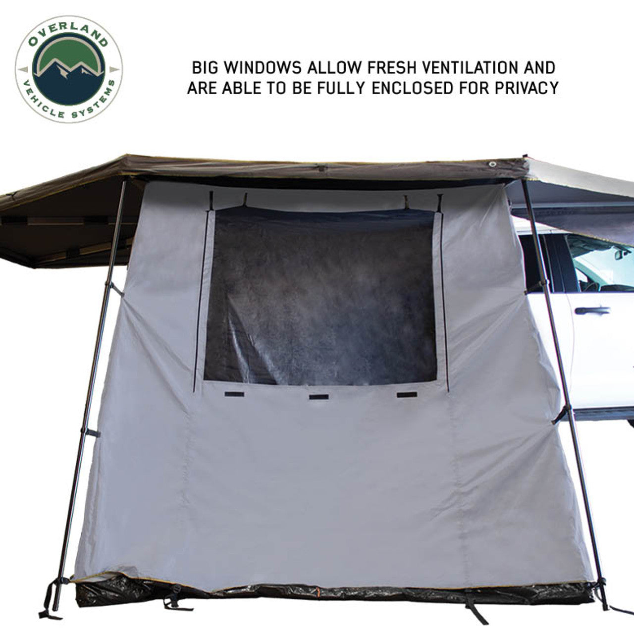 OVS HD Nomadic 270/180 Degree Awning Annex Room Enclosure - Grey Body, Green Trim