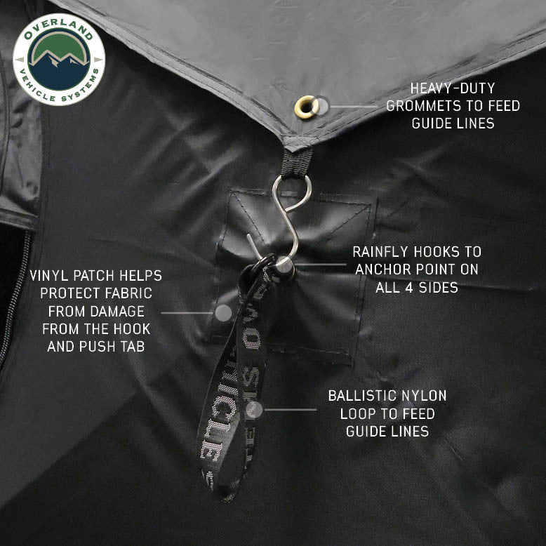 Hub Centric Ground Tent - Black Body & Grey Rainfly