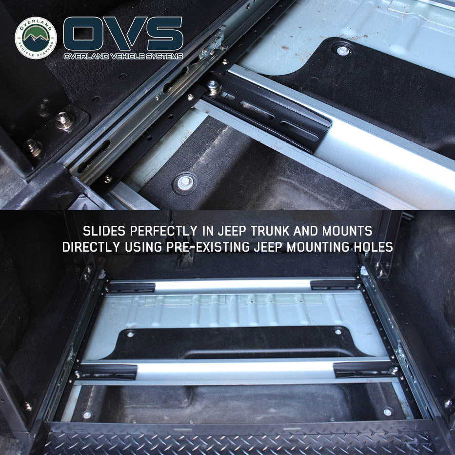 Cargo Storage Rack with Shelf and Sliding Extension for Jeep JL and SUVs