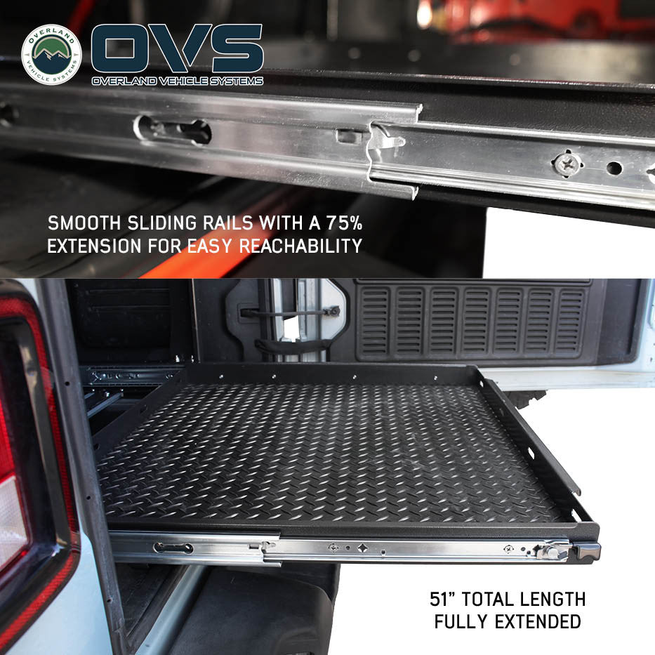 Cargo Storage Rack with Shelf and Sliding Extension for Jeep JL and SUVs