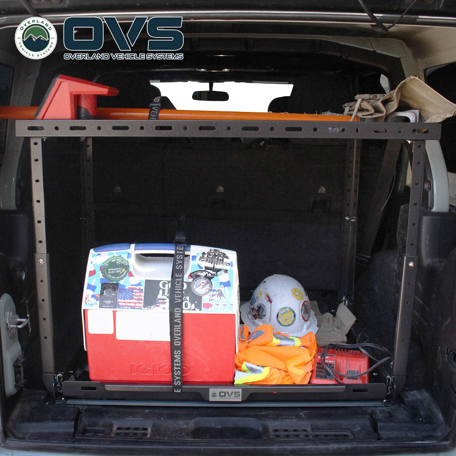 Cargo Storage Rack with Shelf and Sliding Extension for Jeep JL and SUVs