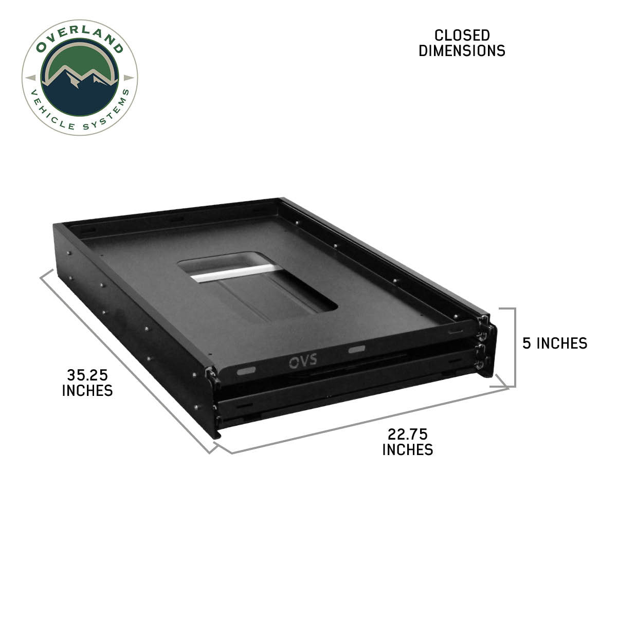 Large Refrigerator Tray and Sink Slide - Black Powder Coat Universal