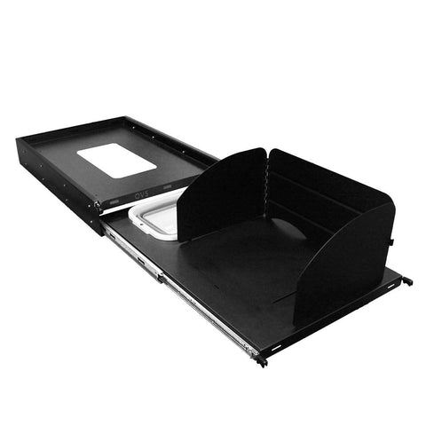 Large Refrigerator Tray and Sink Slide - Black Powder Coat Universal