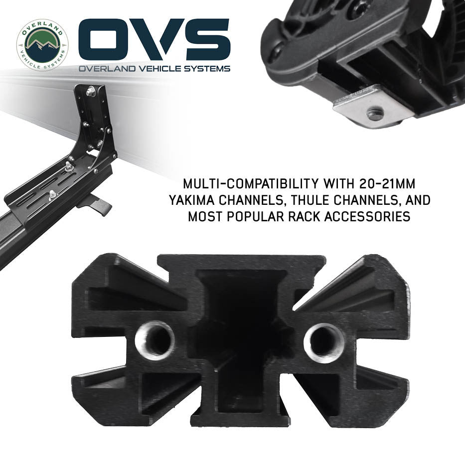 Pro Crossbars with End Caps and Brackets - Sold in Pairs
