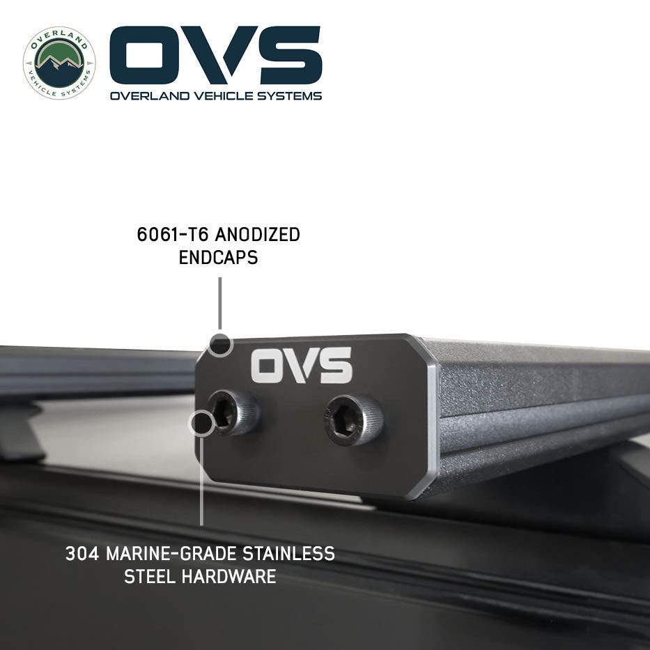 Pro Crossbars with End Caps and Brackets - Sold in Pairs
