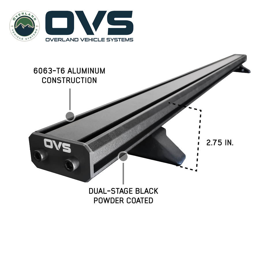 Pro Crossbars with End Caps and Brackets - Sold in Pairs