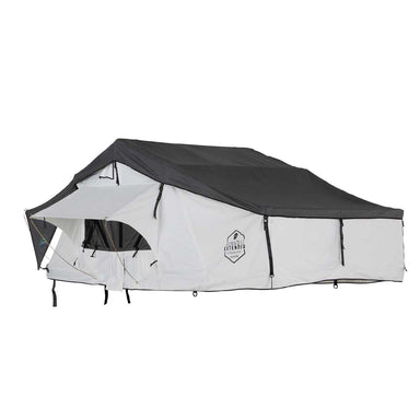 HD Nomadic 3 Person Arctic White Extended Soft Shell Roof Top Tent, White Body Dark Grey Rainfly