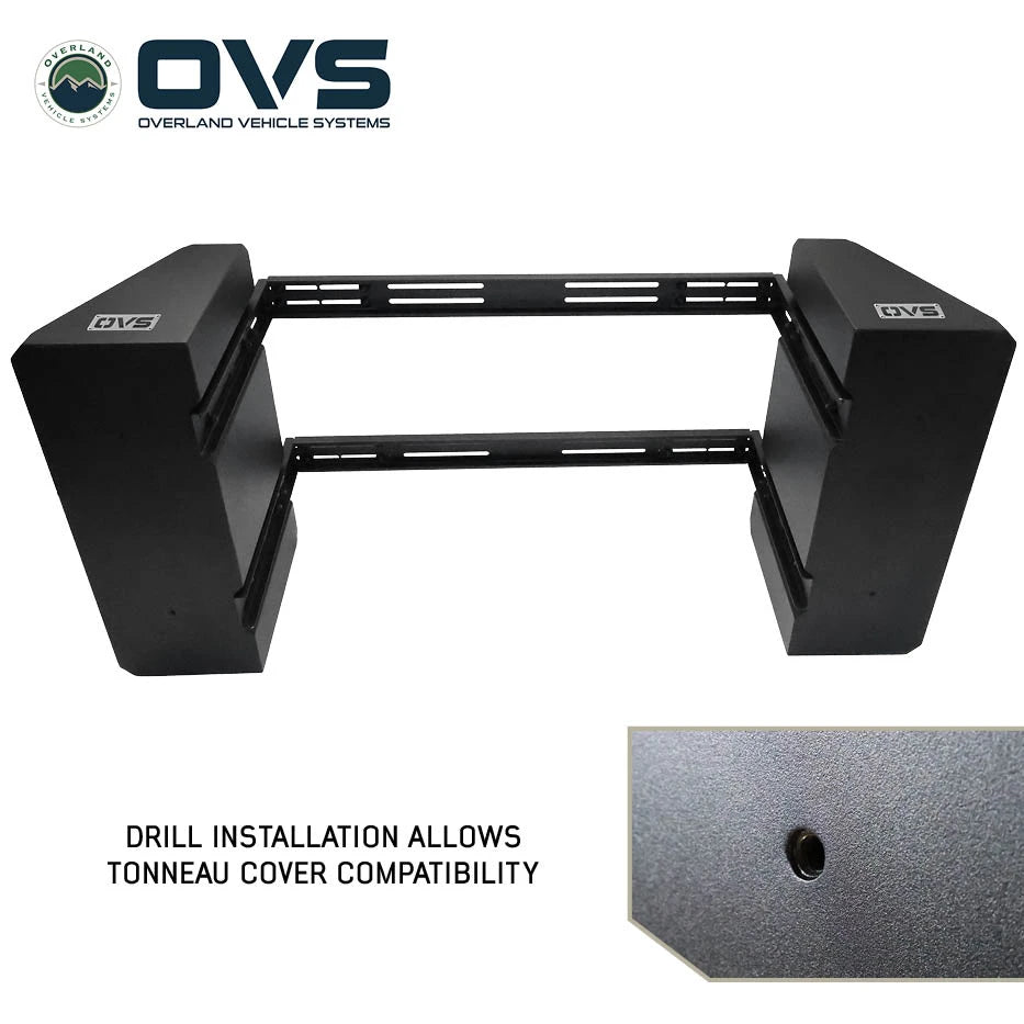 Pod Rack Universal Bed Storage System with Adjustable Crossbars and Lock Latches