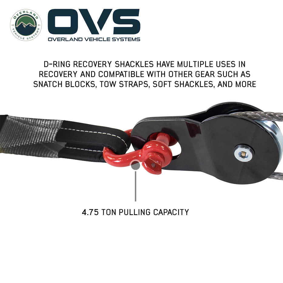 Recovery Shackle D-Ring 3/4" - 4.75 Ton Rated