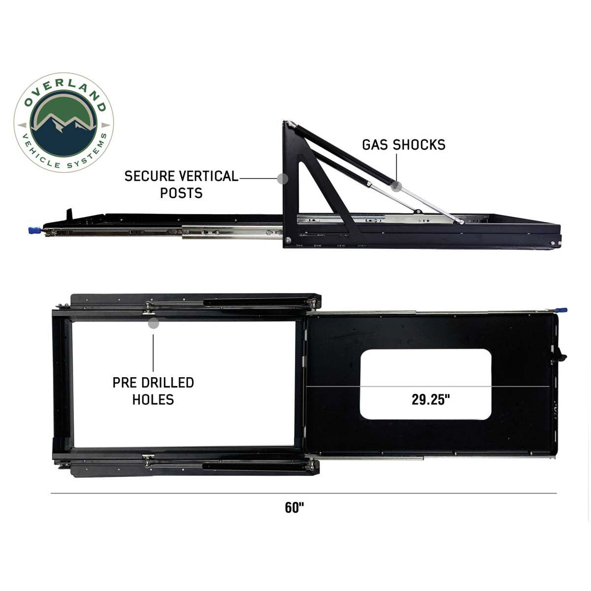 Small Refrigerator Mount with Slide & Tilt Tray