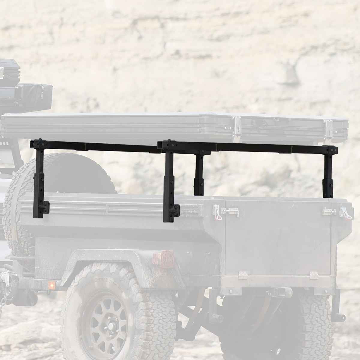 Tent Upright Posts (Set of 2 w/ Mounts) for Off Road Trailer