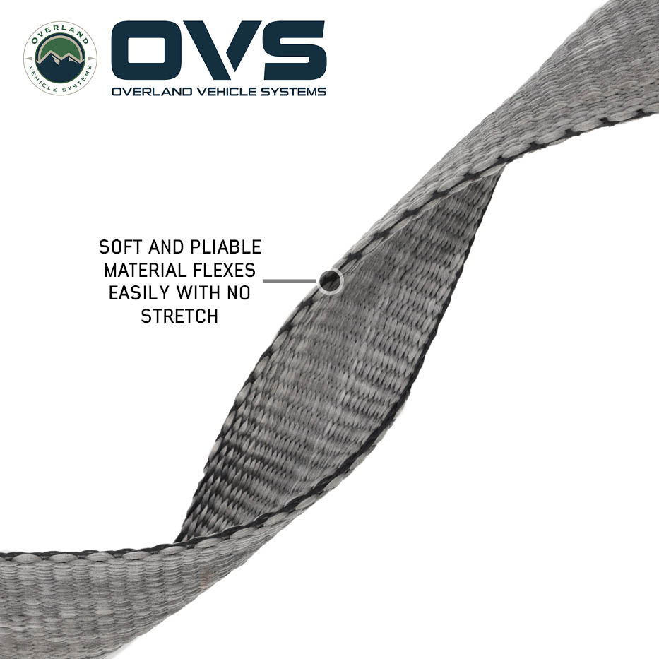 Brute Recovery Tow Strap with Padded Sleeve, Reinforced Loop, and Draw String Storage Bag