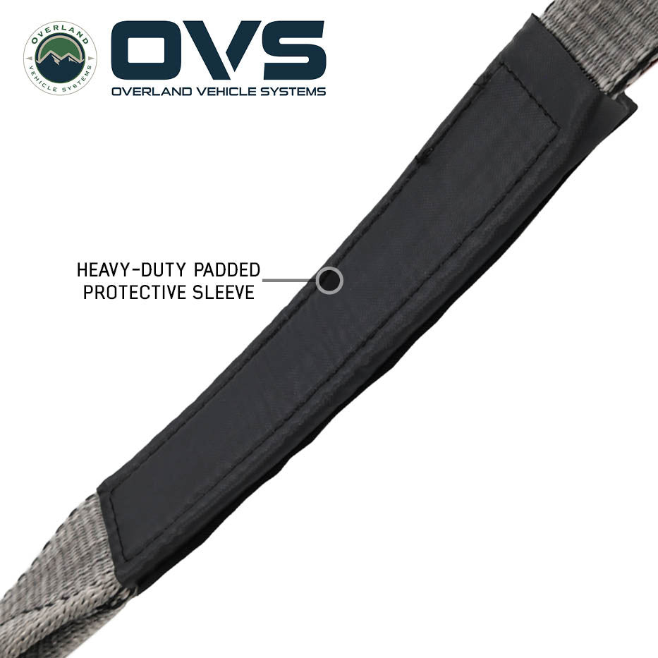 Brute Recovery Tow Strap with Padded Sleeve, Reinforced Loop, and Draw String Storage Bag