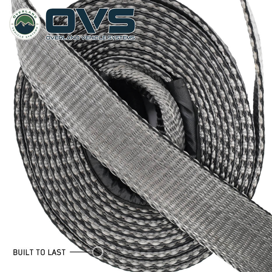 Brute Recovery Tow Strap with Padded Sleeve, Reinforced Loop, and Draw String Storage Bag