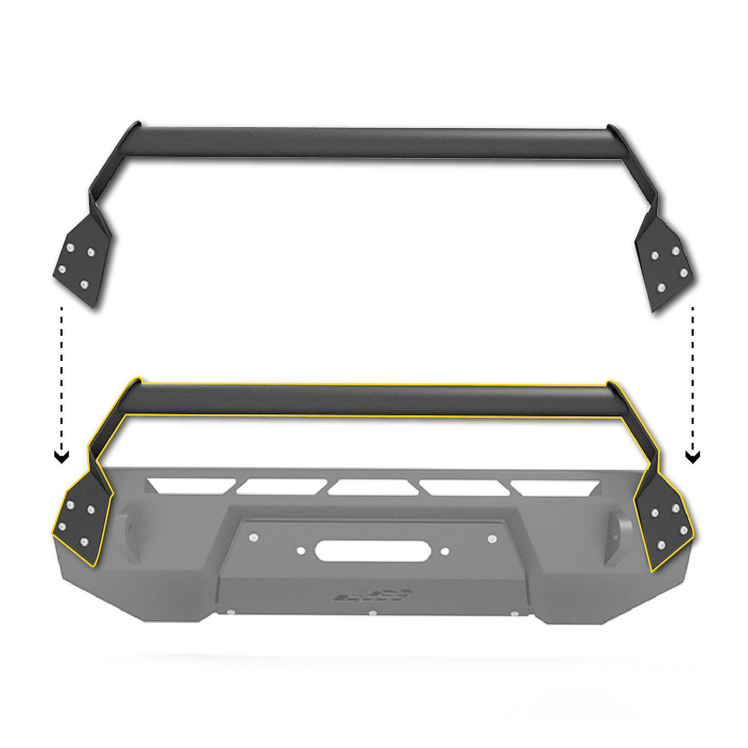 CBI Toyota Tacoma Covert Bolt-on Grill Guard | 2016-2022