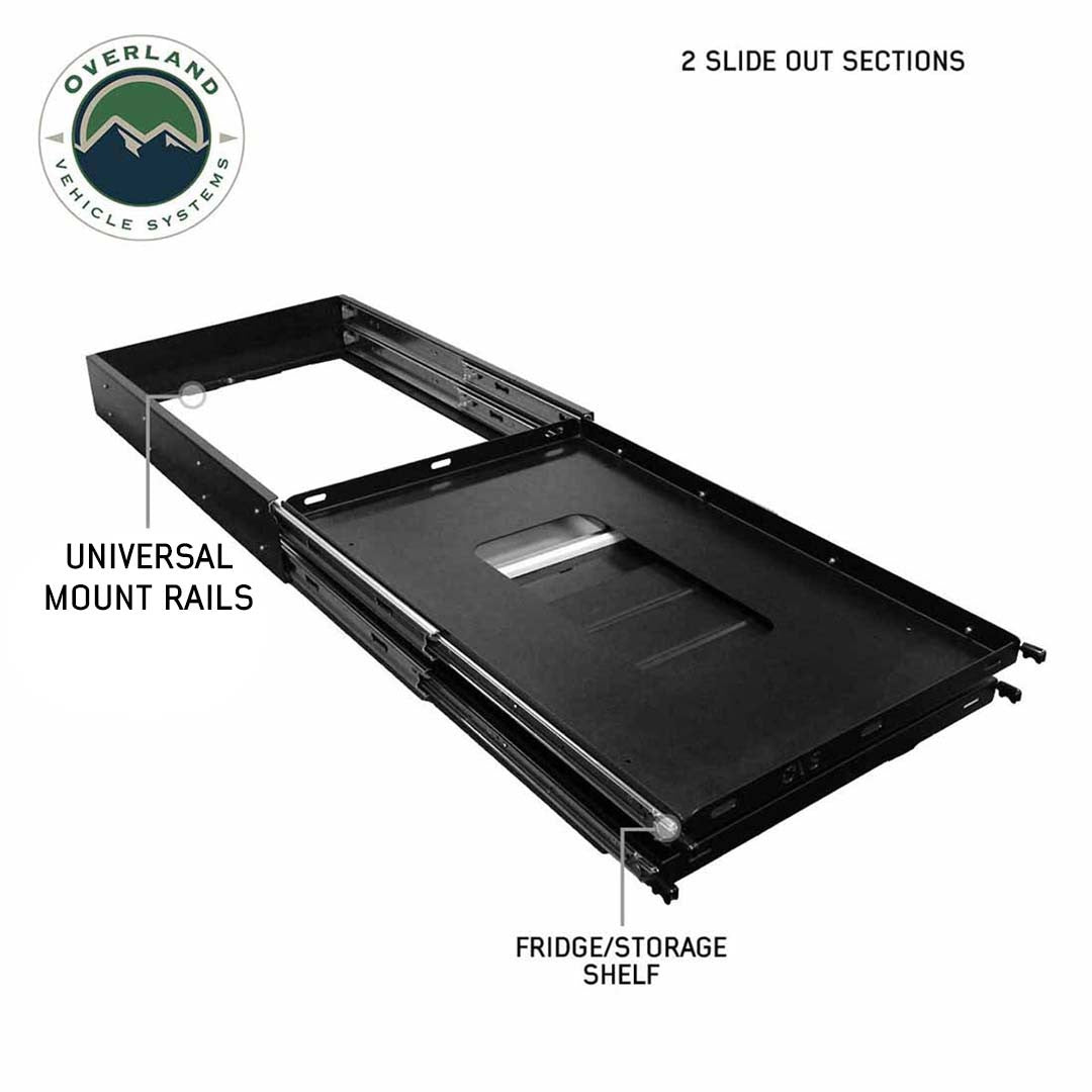 Large Refrigerator Tray and Sink Slide - Black Powder Coat Universal